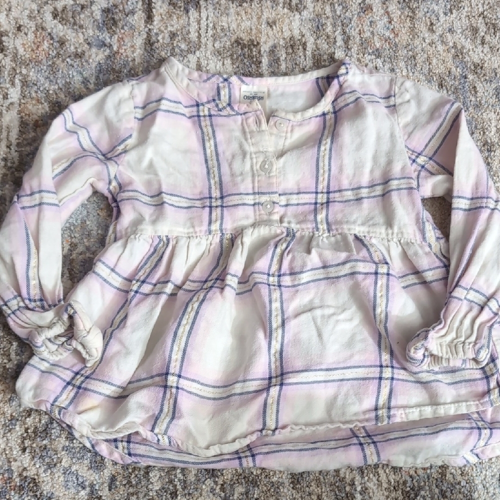 OshKosh B'gosh Pink Plaid Kids Shirt